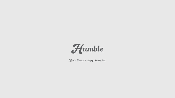 Hamble Font