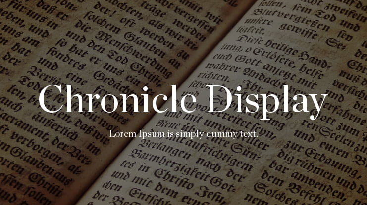 Chronicle Display Font Family