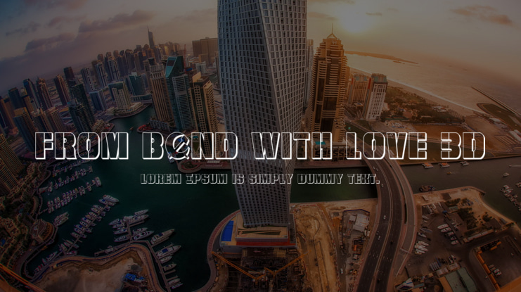 From BOND With Love 3D Font Family