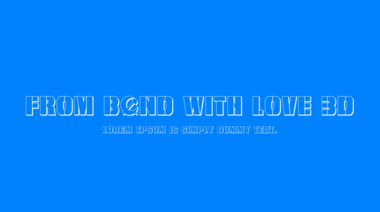 From BOND With Love 3D Font Family