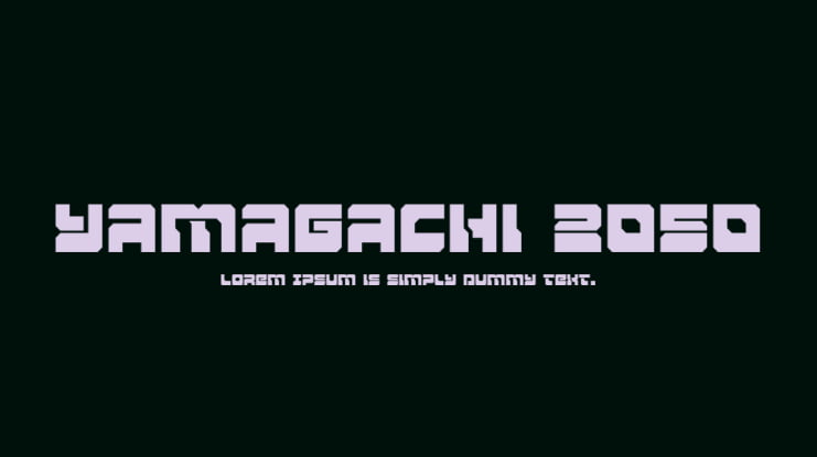 Yamagachi 2050 Font Family