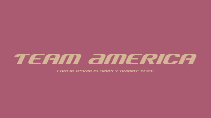 Team America Font Family