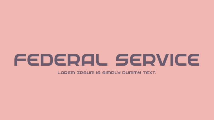 Federal Service Font Family