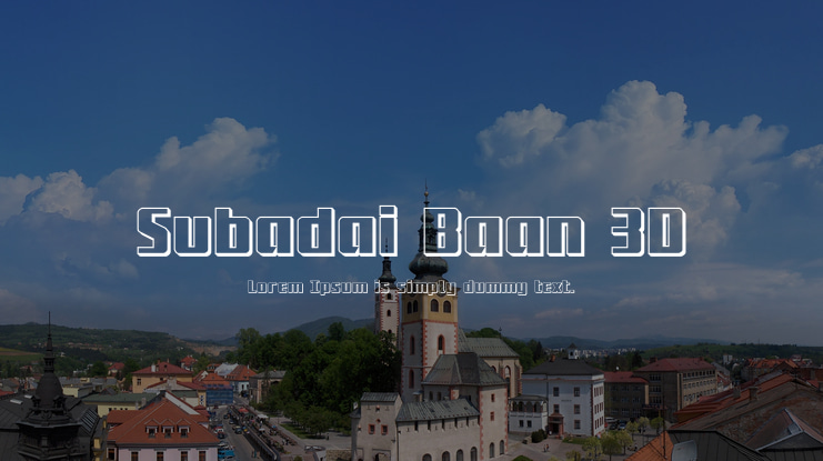 Subadai Baan 3D Font Family