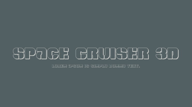 Space Cruiser 3D Font Family