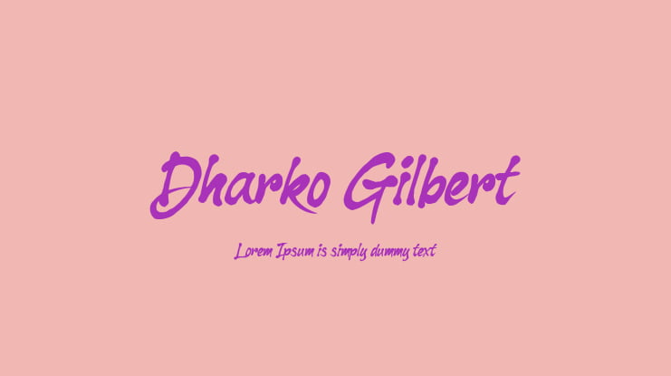 Dharko Gilbert Font