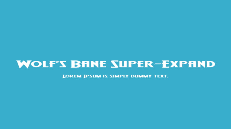 Wolf's Bane Super-Expand Font Family