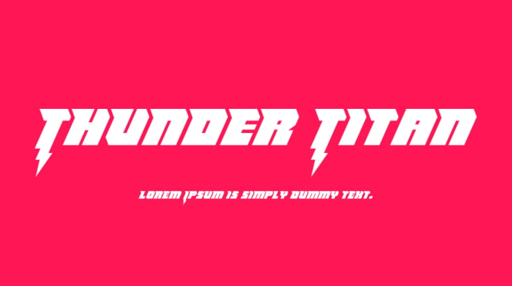 Thunder Titan Font Family