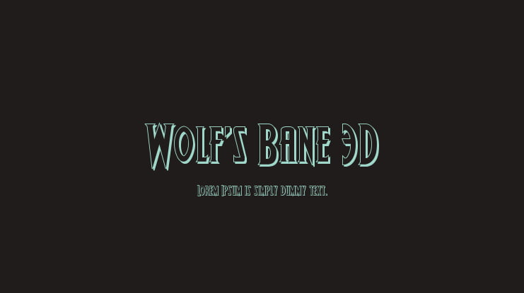 Wolf's Bane 3D Font Family