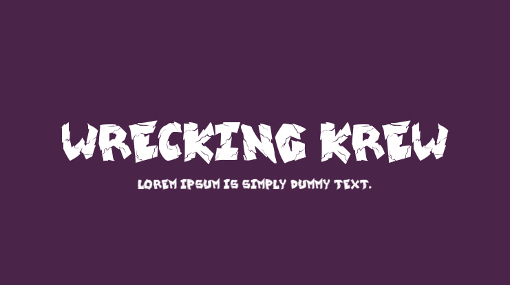 wrecking krew Font Family