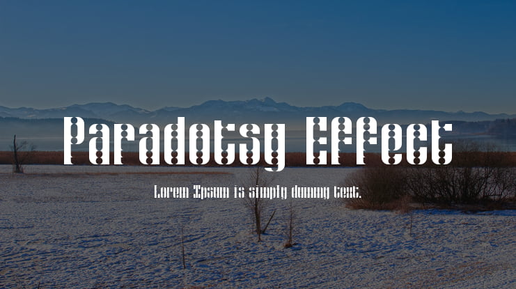 Paradotsy Effect Font Family