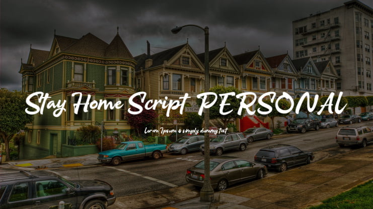 Stay Home Script_PERSONAL Font