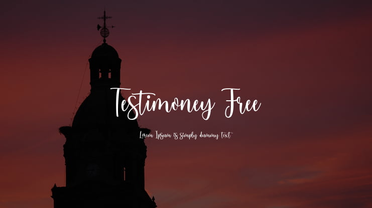 Testimoney Free Font