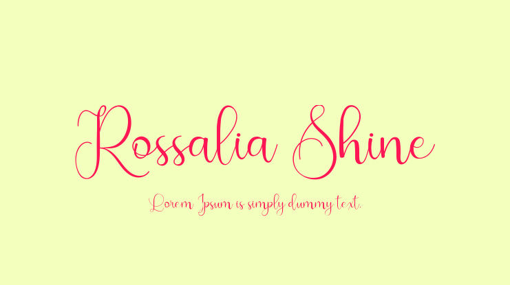 Rossalia Shine Font