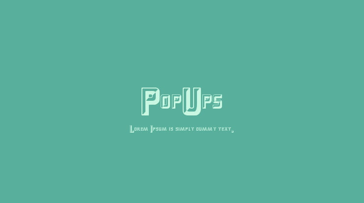 PopUps Font