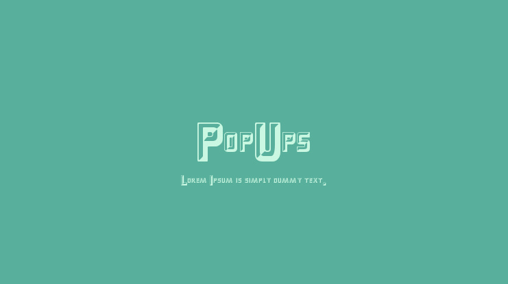 PopUps Font