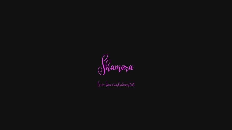 Shamara Font