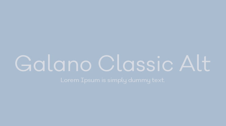 Galano Classic Alt Font Family