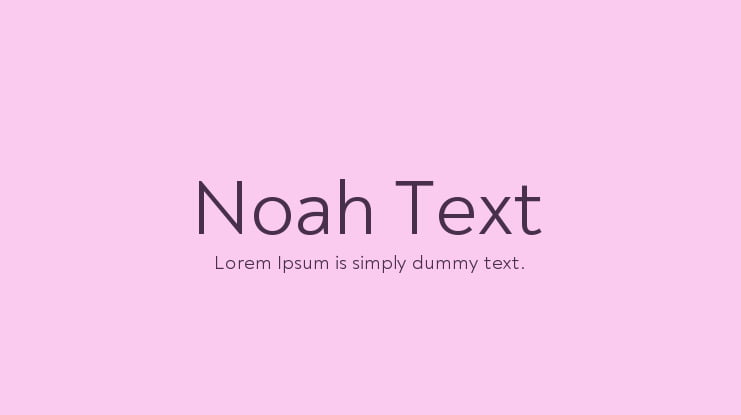 Noah Text Font Family