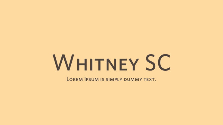 Whitney SC Font Family
