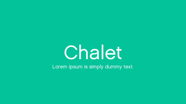 Chalet Font Family