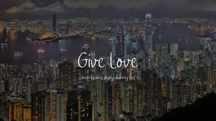 Give Love Font