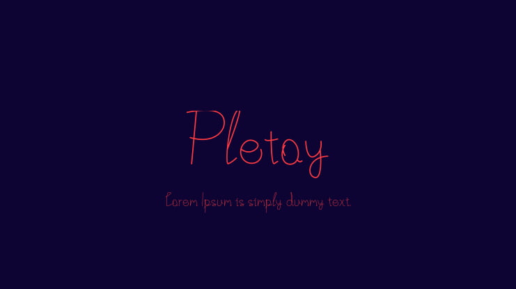 Pletoy Font