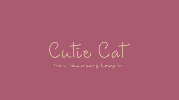 Cutie Cat Font