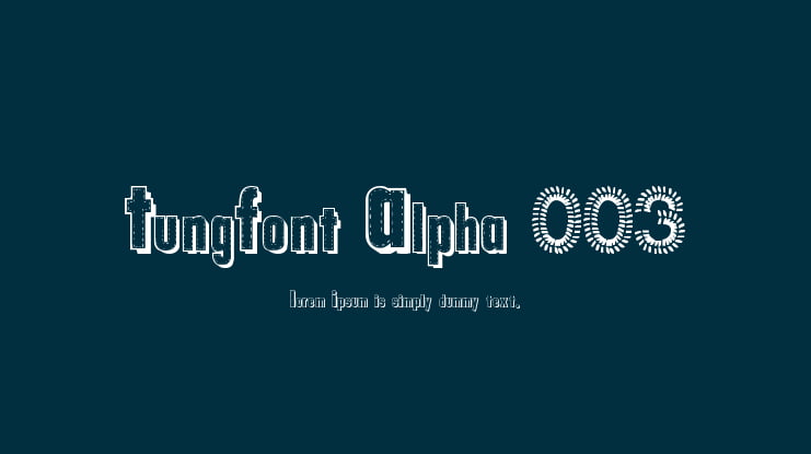 TungFont Alpha 003 Font