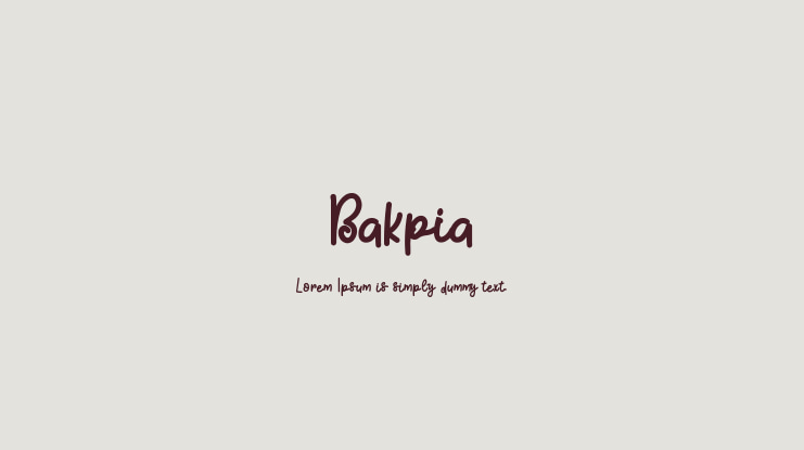 Bakpia Font