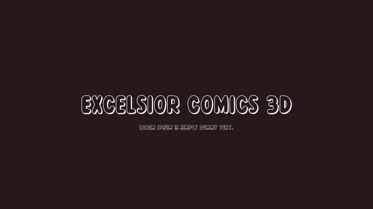 Excelsior Comics 3D Font Family