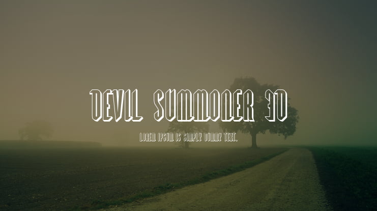 Devil Summoner 3D Font Family