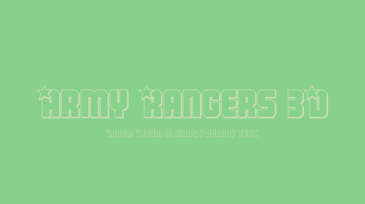 Army Rangers 3D Font Family