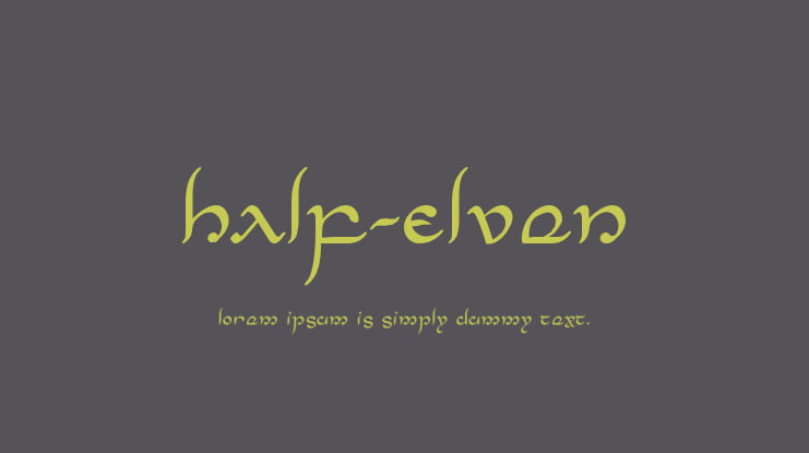 Half-Elven Font Family