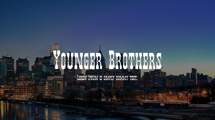 Younger Brothers Font Family