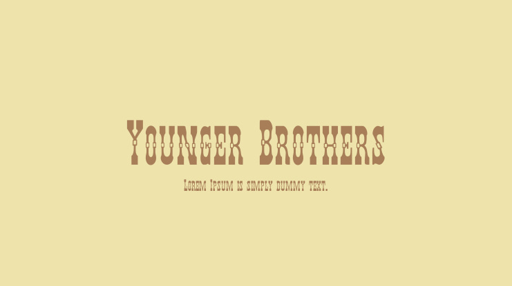 Younger Brothers Font Family
