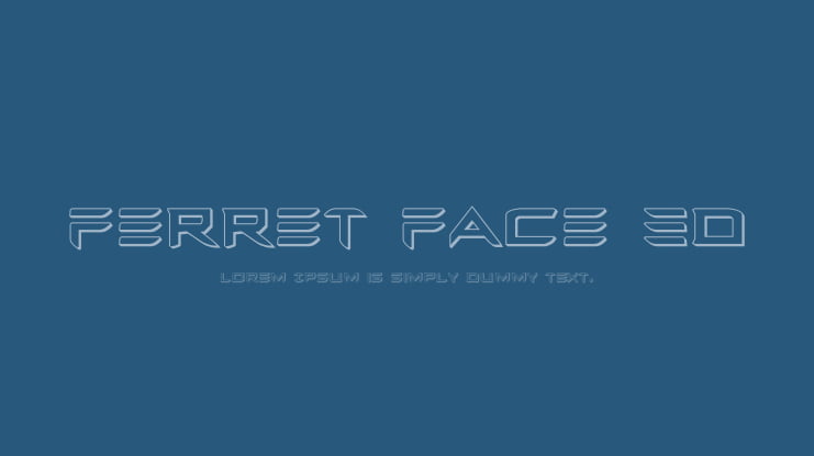 Ferret Face 3D Font Family