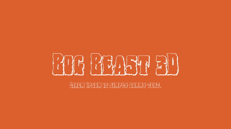 Bog Beast 3D Font Family