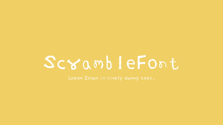 ScrambleFont Font