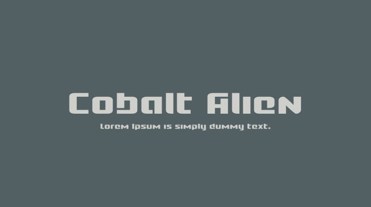 Cobalt Alien Font Family