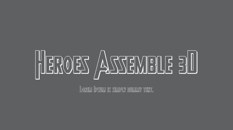 Heroes Assemble 3D Font Family