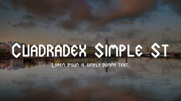 Cuadradex Simple St Font