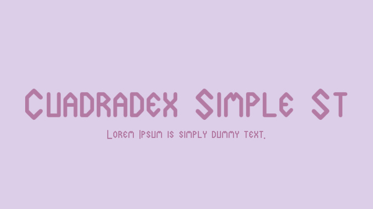 Cuadradex Simple St Font