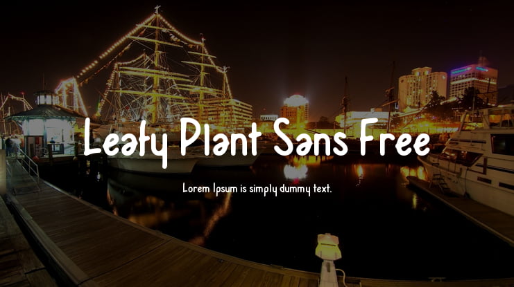Leafy Plant Sans Free Font