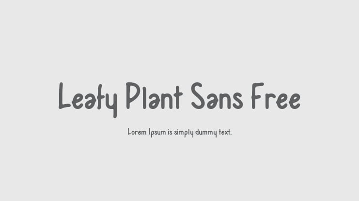 Leafy Plant Sans Free Font