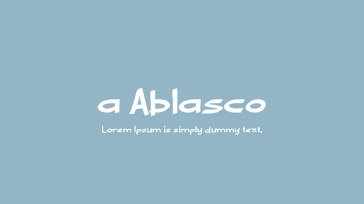 a Ablasco Font