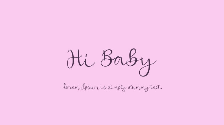Hi Baby Font