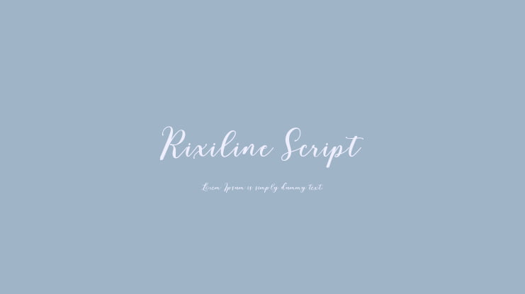 Rixiline Script Font