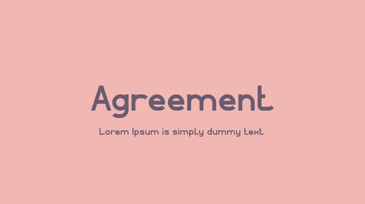 Agreement Font Family