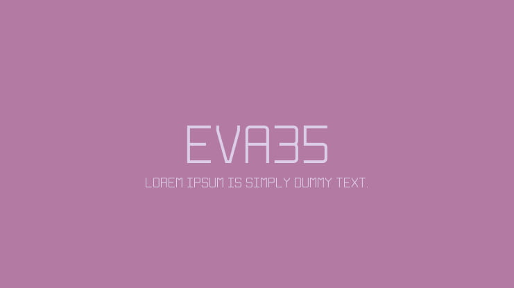 EVA35 Font Family